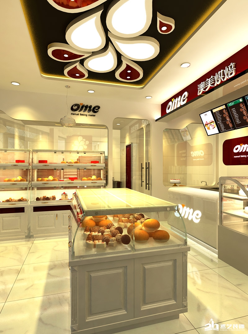 奧美廣州珠江新城麵包西點店裝修 店鋪效果圖 