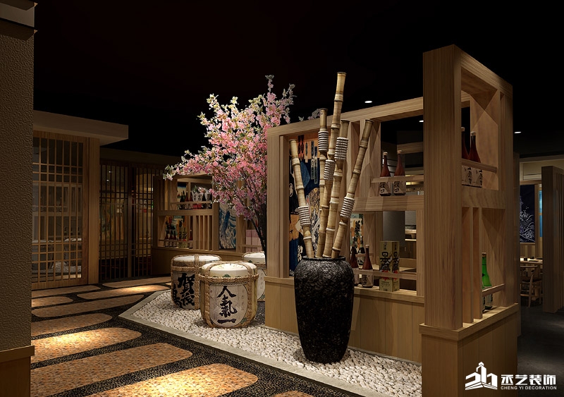 懷之風日式餐館設計裝修 就餐區設計裝修