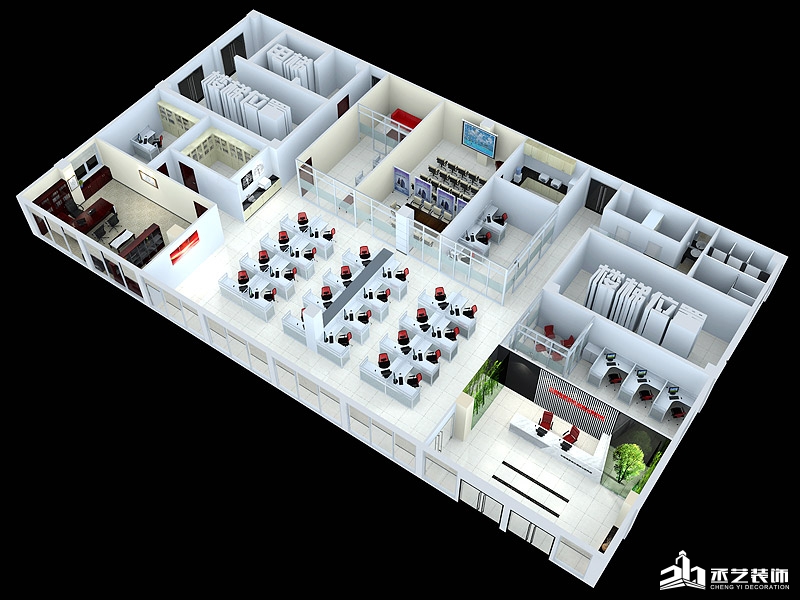 中國電子技術研究所寫字樓裝修 