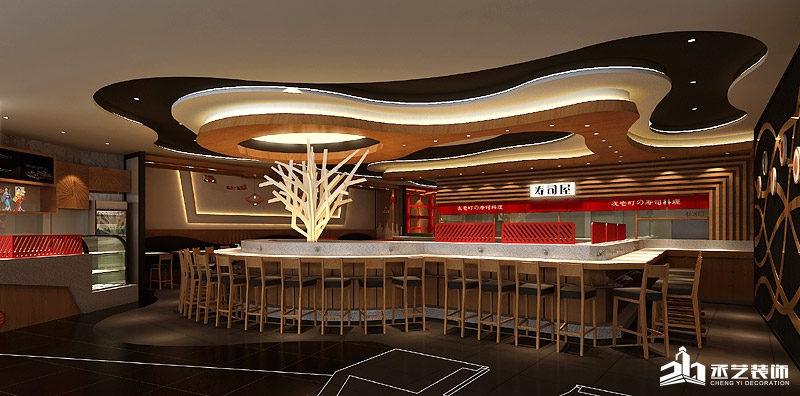 友壹町壽司·料理餐飲店裝修 收銀區